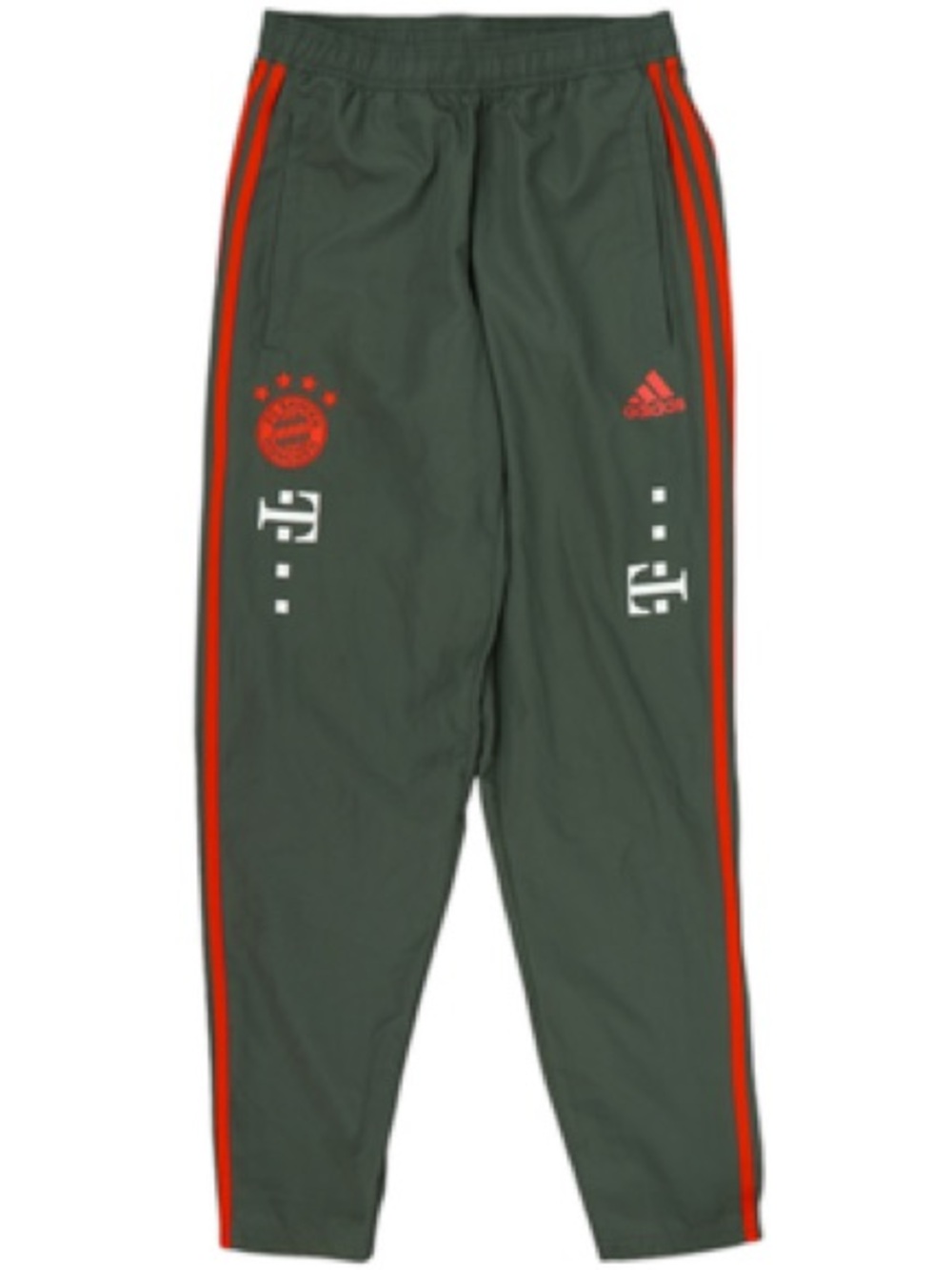 FC Bayern Munchen 2017-18 Training Pants Grey Red Dual Telekom Size S NWT